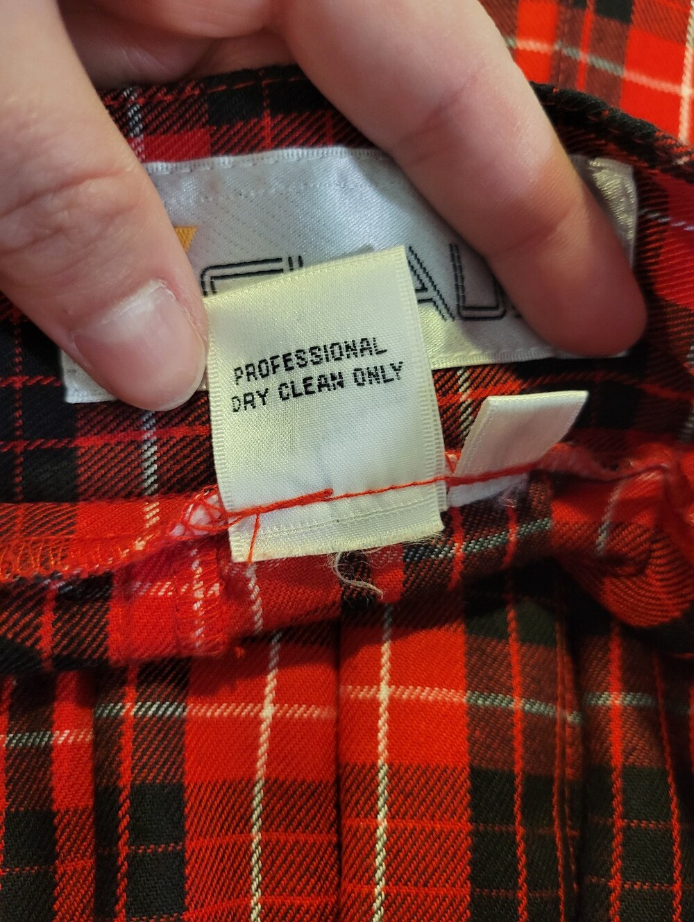 Vintage Chaus Red Plaid Pleated Maxi Skirt - Picture 9 of 9
